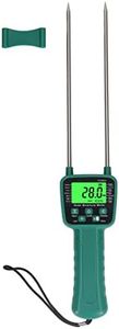 Pwshymi Digital Hay Moisture Tester, Auto Shutdown Hay Moisture Meter High Accuracy Easy Operation Portable Backlight Voice Broadcast for Crop