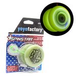 SPINSTAR LED Yo-Yo - GLOW (light up starter yoyo, glow body + LED diods, high speed plastic bearing, string and batteries included)