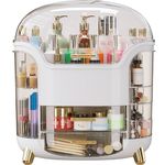 Large Capacity Makeup Organizer Makeup Organizer Countertop Vanity Organizer For Waterproof ＆Dustproof Skincare Organizers For Bedroom Bathroom Multi-style Makeup Organizer For Vanity, Clear, Lady