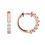 Amazon Essentials Rose Gold Plated Sterling Silver Hinged Huggie Hoop Earrings