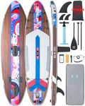 ZLX 10.5 FT Inflatable Stand Up Paddle Board with Accessories Premium SUP Board for All Skill Levels Youth & Adults Wide Stable Design Non-Slip Deck (Blue)