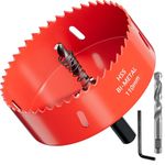 GARHWAL Bi-Metal Hole Saws - 110mm Wood Cutter, Metal Hole Saw, Circular Cutter for Wall, 110mm Core Drill Bit - Fast Cutting, Long Life Blades for Plumber, Conduit, Kitchen, Bathroom and More