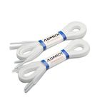 Flat Shoelaces 5/16" (2 Pair) - For sneakers and converse shoelaces replacements (45" inches (114 cm), White)