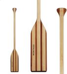 WONITAGO Wooden Canoe Paddle with Ergonomic Palm Grip and Anti-Collision Edge, Floating Wood Canoe Boat, 122 cm/4 Ft, Color-Blocked Wooden