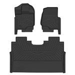 PSLER for 2015-2024 F-150/F-150 Lightning Super Crew Cab (Without Under Seat Strorage Box) Floor Mats TPE Custom Floor Mats for F150 SuperCrew Cab All Weather Car Floor Liners Waterproof Accessories