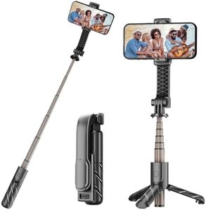 Aourxiv Cell Phone Selfie Stick, Portable Retractable Tripod Holder with Wireless Remote Control, Live Streaming, Video Recording, for Photograph Compatible with iPhone, Android and More