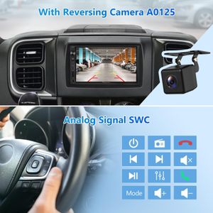 Eonon 7” QLED Double Din Car Stereo – Wireless CarPlay, Android Auto, Bluetooth, Touchscreen, Backup Camera