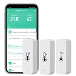 3-Pack WiFi Temperature Humidity Sensor: Wireless Temperature Humidity Monitor with App Alert, Free Data Storage Export, Smart Indoor Thermometer Hygrometer Compatible with Alexa Google Assistant