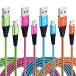 Micro USB Cable 6ft 4-Pack