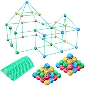 340pcs Fort Building Kit for Kids, Castle Construction Builder Educational Creative Toy STEM Construction Toys Learning Playset for Kids