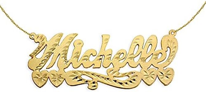 24K Gold Plated Sterling Silver Name Handcrafted Designer Personalized Custom name necklace with Name of Your Choice - Made in USA