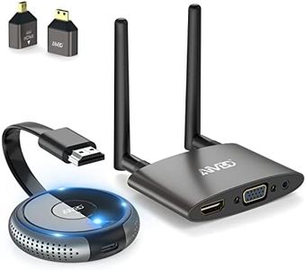 Wireless HDMI Transmitter and Receiver 4K, TIMBOOTECH HDMI Wireless Transmitter Streaming 5G Video for PC, Cable Box, Camera, Phone to Monitor/Projector/HDTV, Support HDMI & VGA Dual Screens,165FT/50M