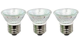 Anyray A1878Y (3-Bulbs) HR16 120V 50W E26 / E27 MR-16 50 Watts JDR C Halogen Bulb Lamp EXN Flood with Lens