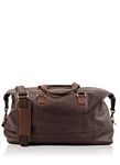 Lakeland Leather Keswick Real Leather Weekend and Overnight Holdall Duffle Bag in Brown