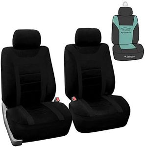 FH Group Car Seat Covers Sports Seat Covers Front Seats Only, Airbag Compatible Black Automotive Seat Cover Combo Small Car Seat Cover Design Universal Fit Interior Accessories Cars Trucks SUVs