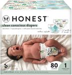 The Honest Company Club Box Diapers with TrueAbsorb Technology, Pandas & Safari, Size 1, 80 Count