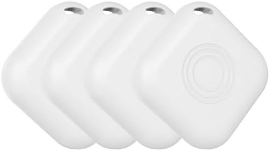 Smart Tracker Air Tags-4 Pack,Bluetooth Luggage Tracker,Works with Apple Find My (iOS Only),Lightweight Item Locator Prevent Loss of Key,Bag,Wallet,Suitcase,IP67 Waterproof and Battery Replaceable