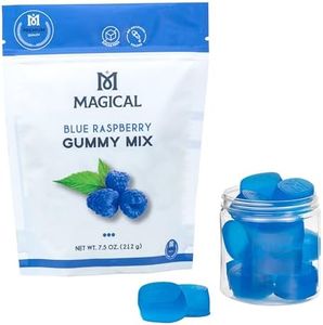 Organic Premium Blue Raspberry Gummy Mix - Low Calorie, Zero Sugar Snacks, Sugar-Free, Healthy Candy for Adults - Magical Butter