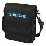 SHIMANO Fishing-Tackle Storage Bags BLUEWAVE SURF BAG (Medium or Large, Black/blue) - Heavy Duty Zippers, Rip-Stop Polyester, Lure Storage, Tackle Rinsing & Quick Drying