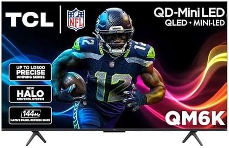 TCL 50-Inch QM6K Series QLED 4K Smart QD-Mini LED TV with Google TV (50QM6K, 2025 Model) New Halo Control System, LD500 Precise Dimming Series, High Contrast HVA Panel, 144Hz Native Panel Refresh Rate
