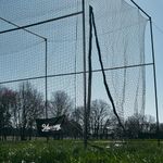 Murray Sporting Goods Baseball/Softball Batting Cage Net - 40 ft | 60-Ply Net Includes 7 ft Entrance Door and 4 ft Pitching Machine Hole