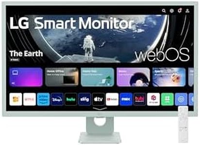 LG 32SR50F-G Smart Monitor 32-Inch FHD (1920x1080) IPS Display, webOS 23, HDR 10, x2 Built-in Speakers, AirPlay 2, Screen Share, Bluetooth, ThinQ App, Remote Control, Green
