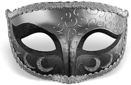 HyperFun Masquerade Mask for Men Classic Styles Vintage Venetian Party Mask For Halloween Cosplay Mardi Gras (Apollo)