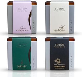 Foton 4 Pack Jar Candles 16Oz Pearled Candle Sand Wax Variety Gift Set