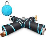 Cat Tunnel, Large indoor outdoor Collapsible Pet Toy Crinkle Tunnel Tube with Storage Bag for Cat, Dog, Puppy, Kitty, Kitten, Rabbit