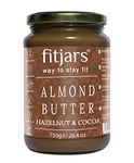 FITJARS Stone Ground Keto Vegan All Natural Gourmet Almond Butter With Hazelnut & Cocoa, 750 Gram
