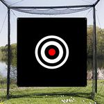 Golf Target Cloth 58" x 59" Hitting Net Targets with 3 Golf Practice Ball for Golf Training Driving Range Backyard Practice Net Backyard Garden Outdoor Indoor (58" x 59" Cloth in Black)