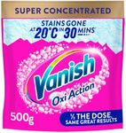 Vanish Gold Oxi Action Plus, Super Concentrated Laundry Booster & Stain Remover Powder for Colours 500 g, Back to School, Removes School Stains in Just 30 Minutes, Safe on School Uniforms