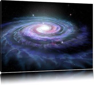 Stella vortex galaxy Photo sur toile |taille: 60x40 cm| Peinture murale | Art Print | prêt couvert