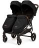 Ickle Bubba Venus Max Double Stroller – Twin Pushchair from Birth to 15kg per Seat, Independent Recline Seats, Footwarmers, Rain Cover, Compact Fold, Swivel Wheels & Suspension (Black)