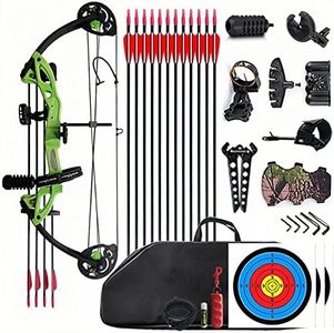 Lanneret Compound Bow and Archery Sets - Right Hand Archery Compound Bows 15-29 lbs Draw Weight Adjustable for Youth and Beginners，Hunting Bow Kit for Beginner