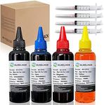 DLMELHOR Ink Refill kit for Canon PG240 PG-250 251 CL241 PG245 CL246 PG-243 CL-244, 100 ml x 4 with Syringe BK+CMY