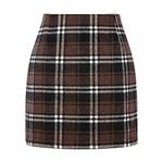 Casual Skirt Winter Women's Long Skirt Winter Skirt In A-line Elastic High Waist Vintage Style Thick Women's Skirt, D-coffee, M