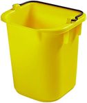 Rubbermaid Commercial Products Heavy-Duty Cleaning Pail, 5-Quart, Yellow, Utility Bucket with Built-In Spout and Handle for House Cleaning/Storage/Livestock Feeding/Car Washing