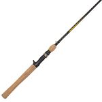 Quantum QX36 Casting Fishing Rod, 6-Foot 6-Inch 2-Piece IM7 Graphite Fishing Pole, Natural Cork Handle, Dynaflow Aluminum-Oxide Guides, Fast Action, Medium-Heavy Power