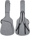 MUZTOP 39 40 41 Inch Guitar Bag Acoustic Guitar Case, Thick Padding Guitar Gig Bag with Comfortable Handle and Pockets (Grey)