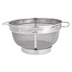 Colourtales 304 Food Grade Stainless Steel Round Basket Colander Fruits Vegetable Strainer Wire Mesh Filter (28 cm Dia)