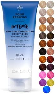 Four Reasons Color Mask INTENSE- Blue – (27 Colors) Intensive Toning Treatment - Color DepositingConditioner – Semi Permanent Hair Dye for Lightened and Colored Hair– 100% Vegan, 6.76 fl oz