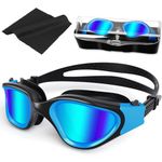 HotSrace Swimming Goggles Anti Fog Anti UV No Leakage,Polarized/Non Polarized Swim Goggles Soft Silicone Clear Vision Easy to Adjust for Adult Men Women Teenager