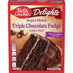 Betty Crocker Delights Super Moist Cake Mix Triple Chocolate Fudge 13.25oz