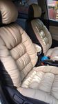 3D FRONTLINE PU Leather Puffy Series Beige-Black Car Seat Cover Compatible with Jeep Compass