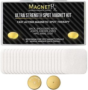 MagnetRX® Magnetic Therapy Spot Magnet Kit - Ultra Strength Healing Magnets for Pain Relief - Large Spot Magnets for Back, Shoulders, Knee, Hips, Neck & Body