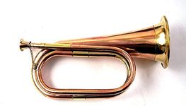 Handmade Full Size Pure Brass Bugle To Play Brown