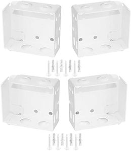 4pcs Box Mounting Bracket 2sets for High Profile Blinds 2inch White Color Window Blinds Headrail Bracket