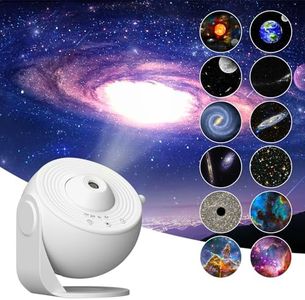Dongni Galaxy Projector, 13 in 1 Planetarium Star Projector Realistic Starry Sky LED Night Light with Solar System Nebula Moon for Kids Adults Bedroom Ceiling Home Theater Living Room Decor