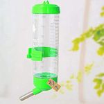 Western Era Cage Hanging Water Bottle, Dispenser Feeder, No Drip, Leak Proof, Fit for Hamster, Guinea Pig, Rabbit, Dog (Green)